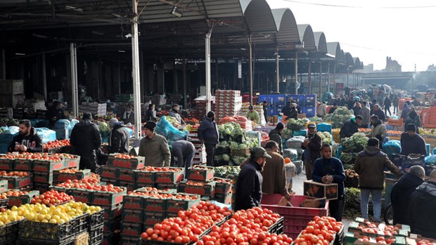 Một chợ nông sản của Palestine. Nguồn: AFP