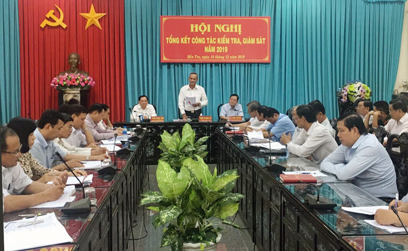 Tăng cường công tác kiểm tra, giám sát phục vụ Đại hội Đảng các cấp Quang cảnh hội nghị tổng kết công tác kiểm tra, giám sát năm 2019. Ảnh: CTV