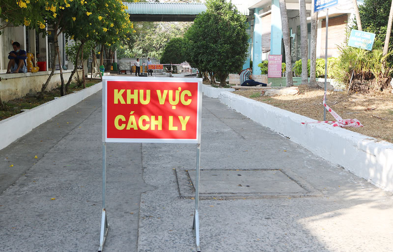 Khu vực cách ly tại bệnh viện Nguyễn Đình Chiểu.