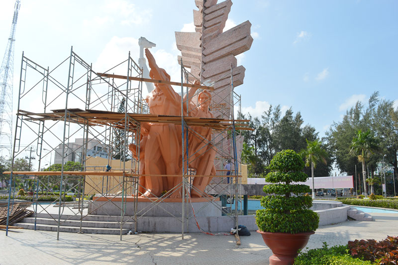 Tượng đài Đồng Khởi được tiến hành khảo sát đo vẽ 3D chuẩn bị triển khai dự án theo kế hoạch.