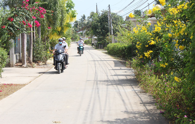 Đường nông thôn ấp Bình Phú, xã Bình Thành (Giồng Trôm).