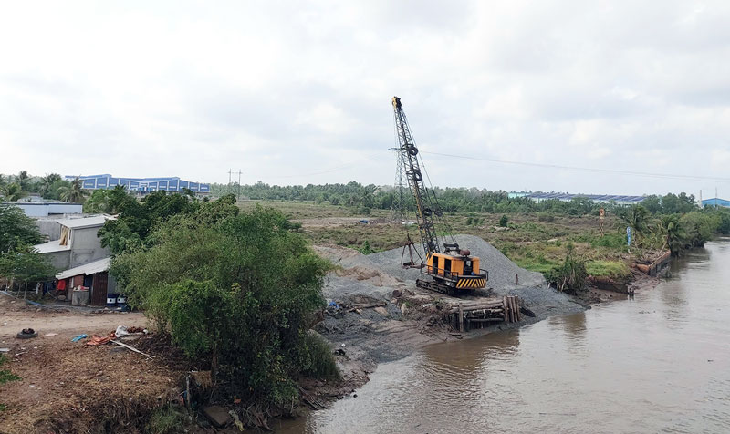 Cụm công nghiệp - Tiểu thủ công nghiệp Phong Nẫm, huyện Giồng Trôm có diện tích 75ha nhưng tỷ lệ lấp đầy mới đạt 89,71%.