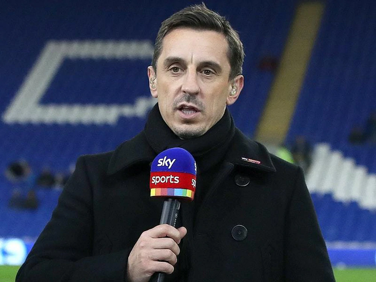 Cựu danh thủ Gary Neville đang làm việc cho Đài Sky Sports