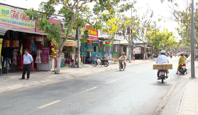 Tuyến đường Trương Định nối dài, khu phố Bình Khởi, Phường 6. Ảnh: P.Thảo