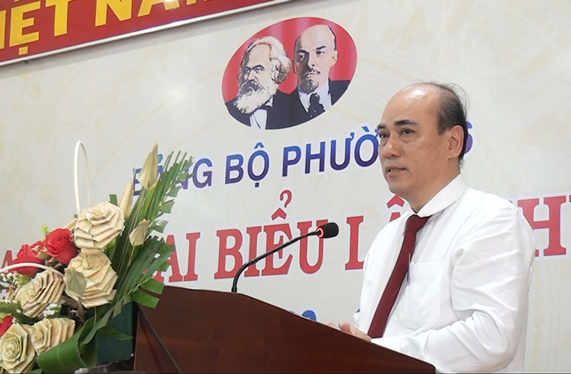 Bí thư Thành ủy  Nguyễn Văn Tuấn phát biểu chỉ đạo Đại hội. Ảnh Hồng Quốc.