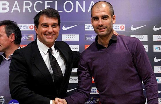 Cựu Chủ tịch Barca, Joan Laporta muốn đưa HLV Guardiola trở lại sân Nou Camp