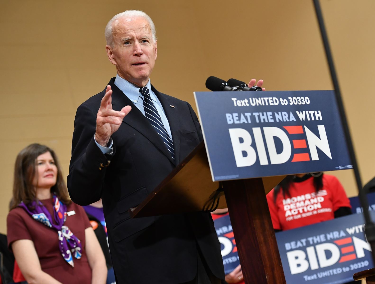 Cựu Phó Tổng thống Mỹ Joe Biden phát biểu trong cuộc vận động tranh cử ở Colombus, bang Ohio ngày 10-3-2020. Ảnh: AFP/TTXVN