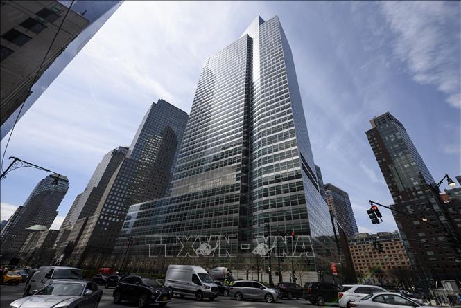 Trụ sở Goldman Sachs tại New York, Mỹ. Ảnh tư liệu: AFP/TTXVN