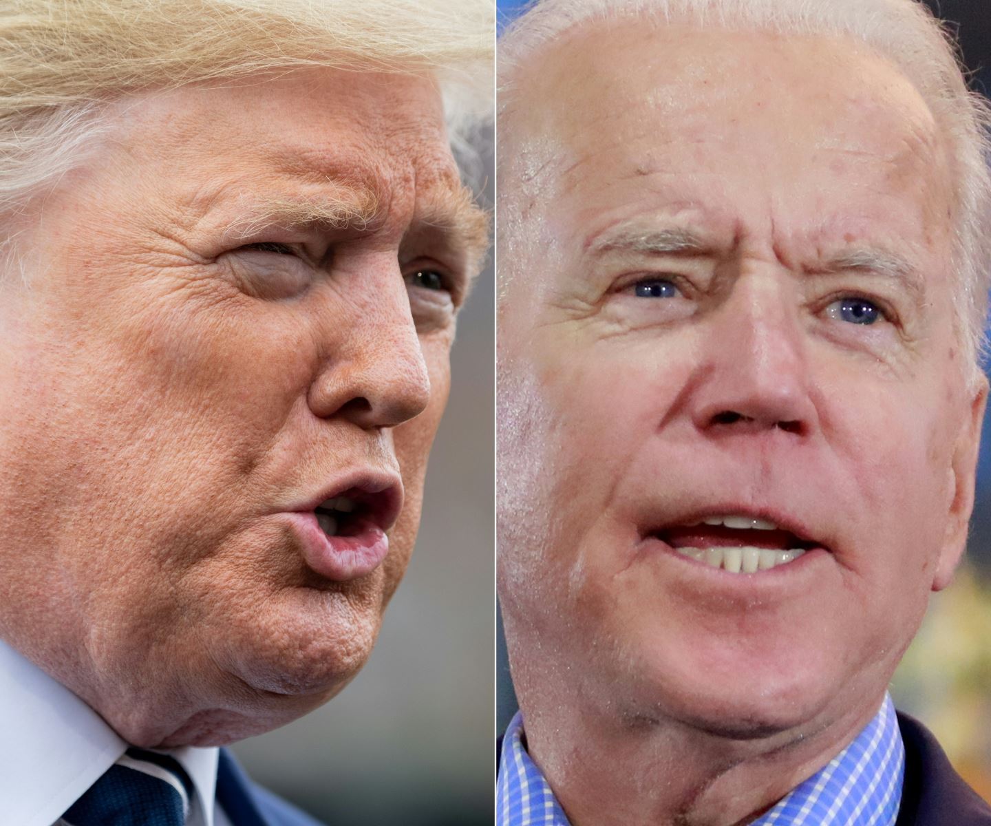 Tổng thống Mỹ Donald Trump (trái) và cựu Phó Tổng thống Joe Biden (phải). Ảnh: AFP/TTXVN