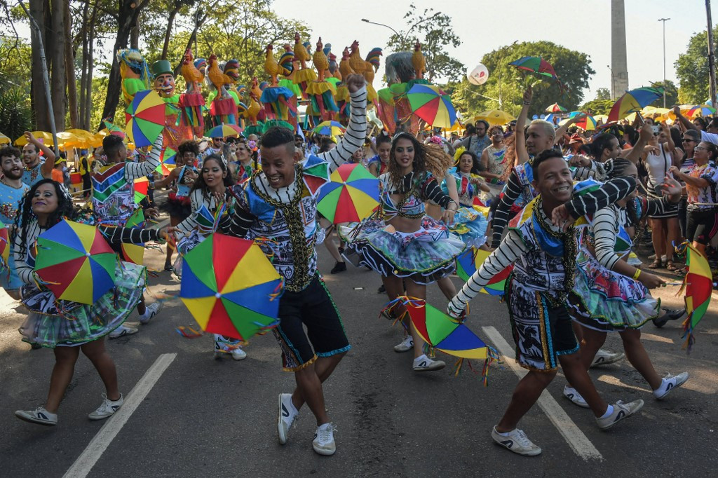 Lễ hội carnival ngày 25-2-2020 tại  Sao Paulo. Ảnh: AFP