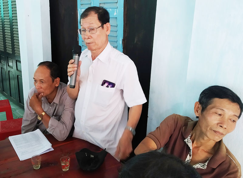 Tin hoạt động các huyện, thành phố ngày 7-9-2020 Đại biểu dự tọa đàm tại ấp Phước Điền phát biểu. Ảnh: Bảo Toàn