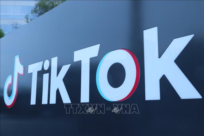 Biểu tượng TikTok tại Los Angeles, bang California, Mỹ ngày 21-8-2020. Ảnh: THX/TTXVN