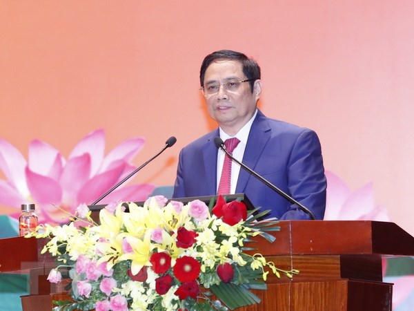 Tiểu ban Điều lệ Đảng Đại hội XIII tổ chức họp phiên thứ tám Ông Phạm Minh Chính, Ủy viên Bộ Chính trị, Bí thư Trung ương Đảng, Trưởng Ban Tổ chức Trung ương. (Ảnh: Doãn Tấn/TTXVN)