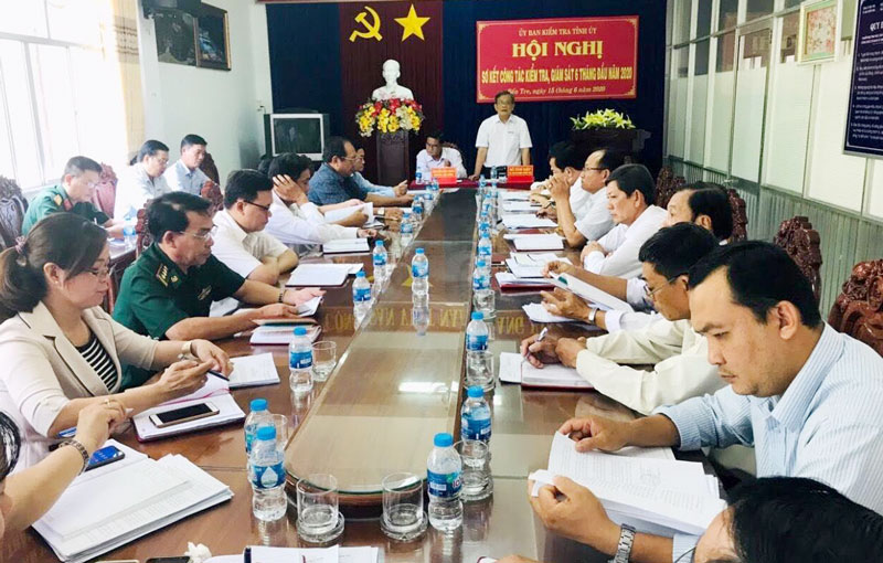 Quang cảnh Hội nghị sơ kết công tác kiểm tra, giám sát 6 tháng đầu năm 2020. Ảnh: Trần Diệp