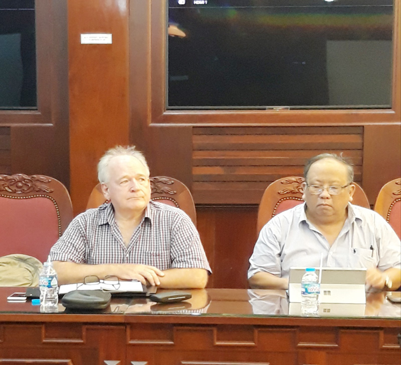 Lãnh đạo tỉnh tiếp và làm việc với Tổ chức hợp tác phát triển Đức Ông Tim MCGrath- Giám đốc Chương trình FPP/GIZ (trái)