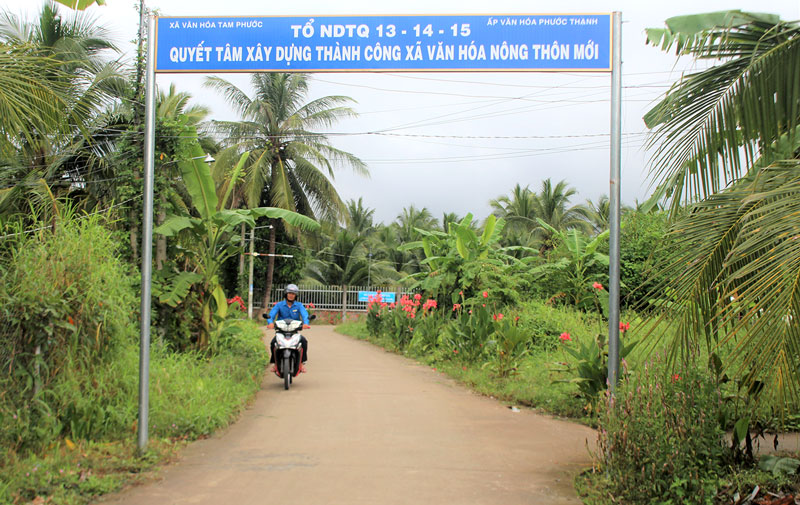 Cựu binh xã Tam Phước tích cực đóng góp xây dựng quê hương Đường nông thôn “Sáng, xanh, sạch, đẹp, an toàn, nghĩa tình” xã Tam Phước.