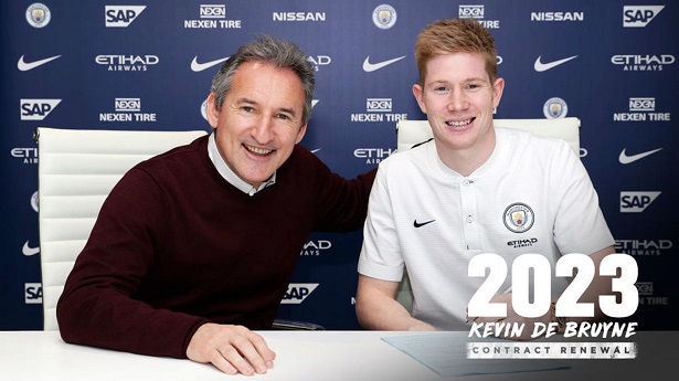 De Bruyne đang có hợp đồng với Man City đến năm 2023