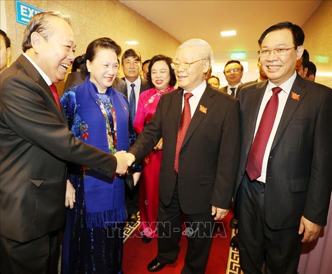 Tổng Bí thư, Chủ tịch nước Nguyễn Phú Trọng dự Đại hội đại biểu Đảng bộ thành phố Hà Nội Tổng Bí thư, Chủ tịch nước Nguyễn Phú Trọng và Chủ tịch Quốc hội Nguyễn Thị Kim Ngân cùng các đồng chí lãnh đạo, nguyên lãnh đạo Đảng, Nhà nước dự Đại hội.