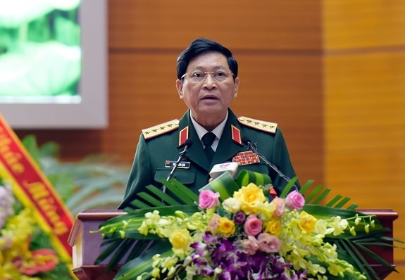 Kỷ niệm 70 năm ngày truyền thống Báo Quân đội nhân dân Đại tướng Ngô Xuân Lịch phát biểu tại buổi lễ. Nguồn: qdnd.vn