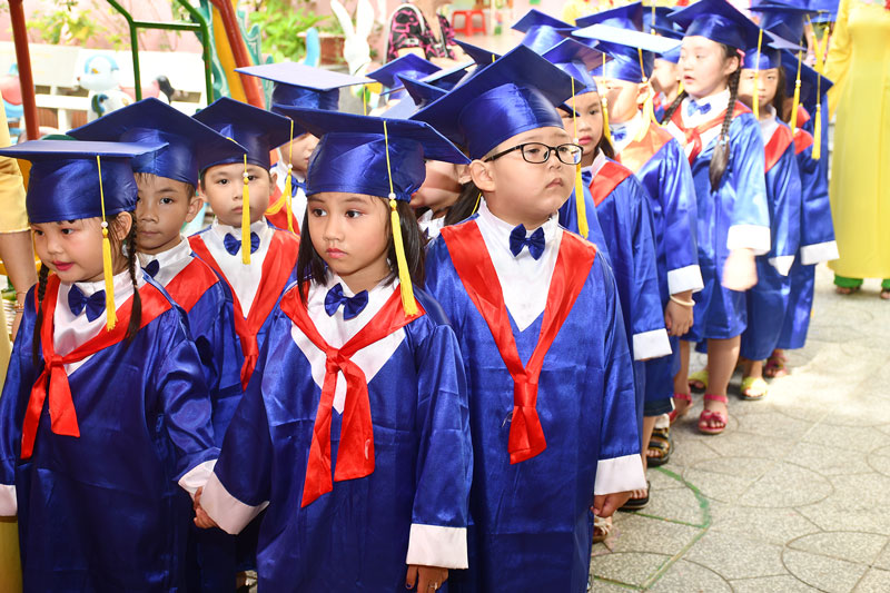 Khuyến khích công tác xã hội hóa giáo dục mầm non Các em Trường Mầm non Hoa Dừa (TP. Bến Tre). Ảnh: H. HIệp