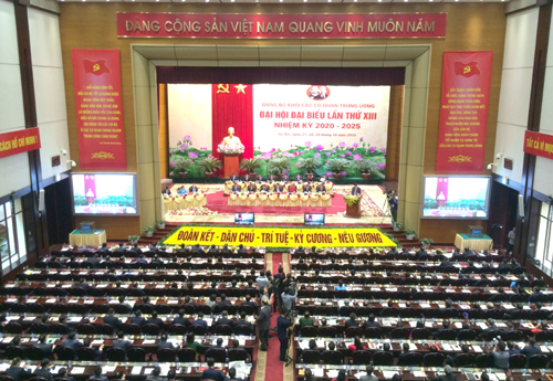 Khai mạc Đại hội đại biểu Đảng bộ Khối các cơ quan Trung ương Toàn cảnh Đại hội. Ảnh: VGP/Nguyễn Hoàng