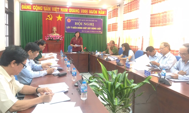 Hội nghị lấy ý kiến về các dự án luật Quang cảnh hội nghị