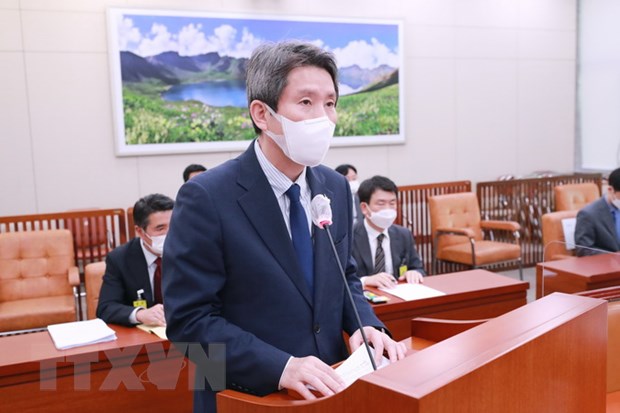 Bộ trưởng Thống nhất Hàn Quốc Lee In-young. Ảnh: Yonhap/TTXVN