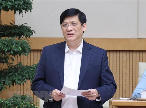Thêm 2 ca lây nhiễm cộng đồng, BN1342 ‘vi phạm rất nghiêm trọng’ Bộ trưởng Bộ Y tế Nguyễn Thanh Long phát biểu tại cuộc họp. Ảnh: Thống Nhất/TTXVN