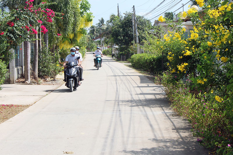 Châu Thành hoàn thành đưa vào sử dụng 14 công trình giao thông Một tuyến đường nông thôn thuộc xã An Hiệp.