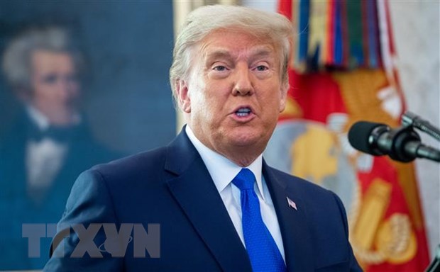 Tổng thống Donald Trump khẳng định tiếp tục thách thức pháp lý Tổng thống Mỹ Donald Trump phát biểu tại Washington, DC ngày 7-12-2020. Nguồn: AFP/TTXVN