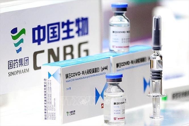 Vaccine ngừa COVID-19 của hãng dược phẩm Sinopharm (Trung Quốc). Ảnh: Yicai Global/TTXVN