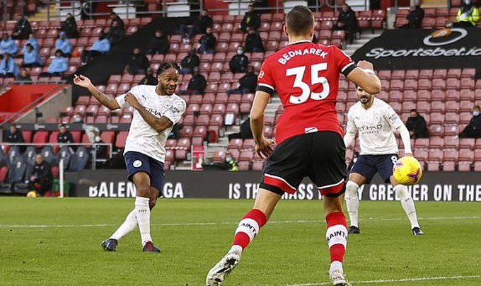 Pháo thủ không thắng trận thứ 7 liên tiếp Bàn duy nhất của Sterling giúp Man City chiến thắng