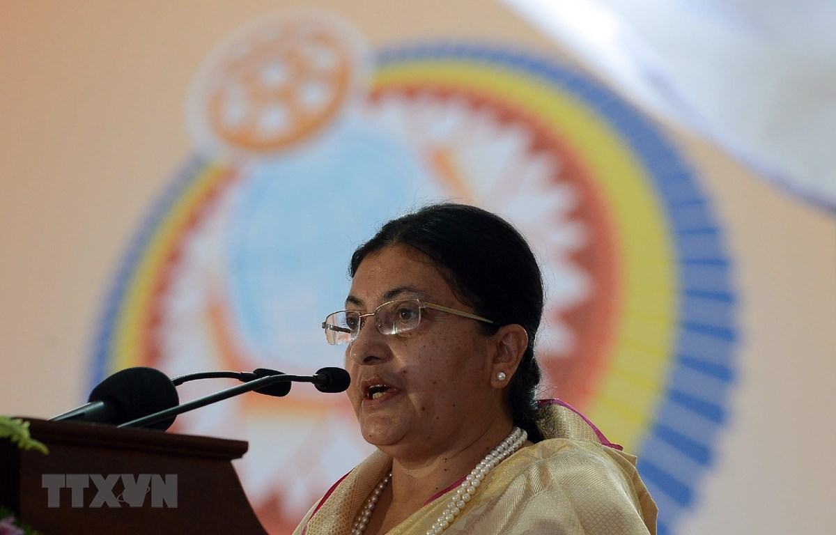 Tổng thống Nepal Bidya Devi Bhandari. Ảnh: AFP/TTXVN