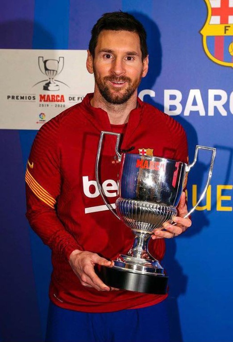 Messi nhận danh hiệu Vua phá lưới La Liga Messi giành Pichichi vào các năm 2010, 2012, 2013, 2017, 2018, 2019 và 2020. Ảnh: Getty