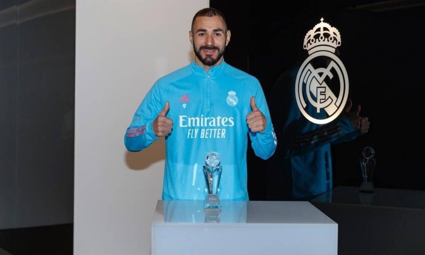 Benzema nhận giải Cầu thủ hay nhất La Liga mùa giải 2019/20