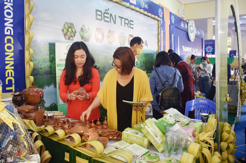 Sản phẩm OCOP Bến Tre được quảng bá, giới thiệu tại các hội chợ, hội nghị.