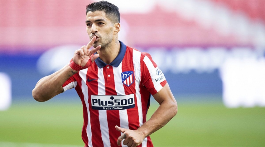 Suarez trong màu áo Atletico Madrid