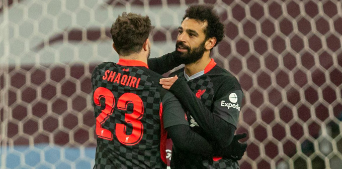 Mane và Salah tỏa sáng Shqiri vào sân và lập cú đúp kiến tạo cho Mane và Salah kết liễu Aston Villa