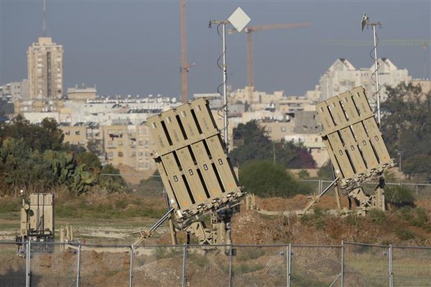 Hệ thống phòng thủ tên lửa Vòm Sắt (Iron Dome) được triển khai tại Ashdod , Israel, ngày 12-11-2019. (Ảnh: AFP/TTXVN)