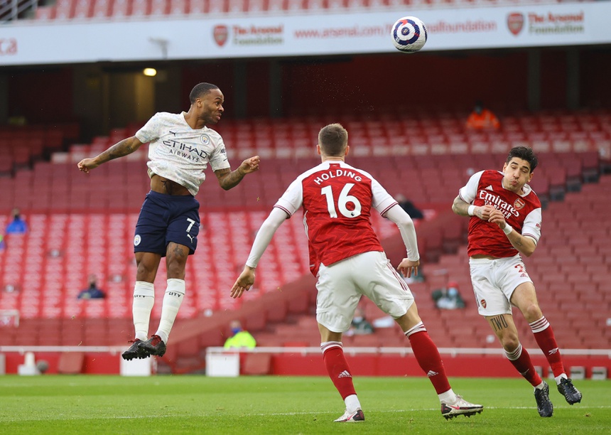 Đánh bại Arsenal, Man City thắng trận thứ 18 liên tiếp Man City đã thắng 11 trận liên tiếp trên sân khách ở mọi đấu trường, san bằng kỷ lục của chính họ tạo nên từ tháng 5 đến tháng 11 năm 2017. Ảnh: Reuters