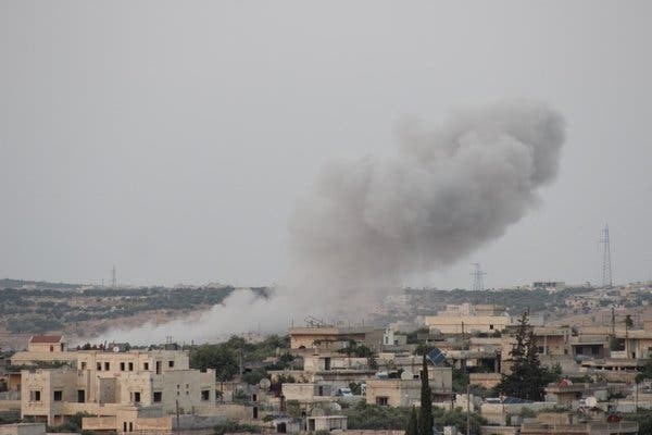 Nhiều người thiệt mạng trong cuộc không kích của Mỹ vào Syria Hình ảnh một vụ không kích ở Syria. Nguồn: AP