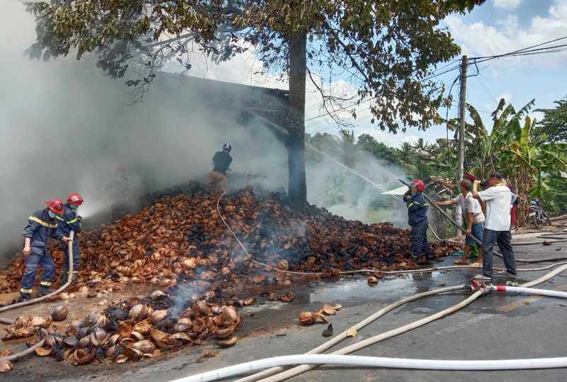 Hiện trường vụ cháy.