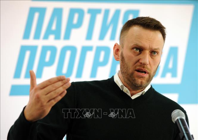 Ông Alexei Navalny phát biểu tại cuộc họp ở Moskva, Nga. Ảnh tư liệu: AFP/TTXVN