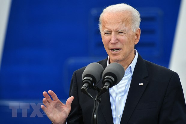 Tổng thống Mỹ Joe Biden phát biểu tại Houston, Texas, ngày 26/2/2021. (Ảnh: AFP/TTXVN)