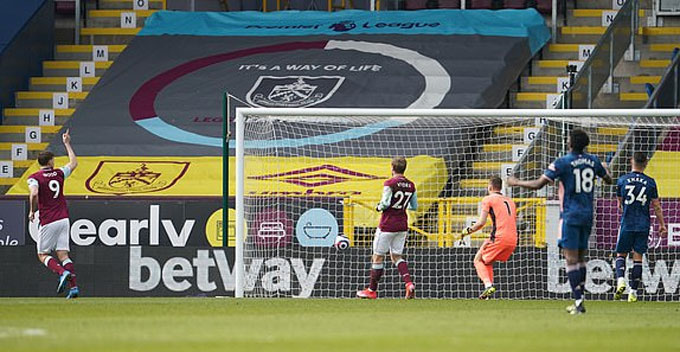 'Bầy cáo' vươn lên nhì bảng Xhaka biếu không cho Burnley bàn thắng gỡ hòa