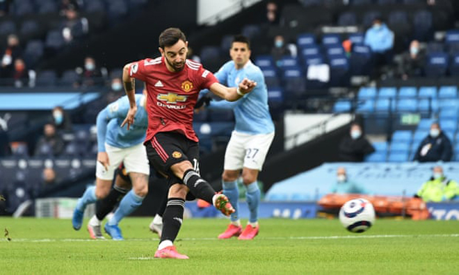 Quỷ đỏ kéo sập mạch thắng của Man City Bruno mở tỷ số trong trận Man City vs MU