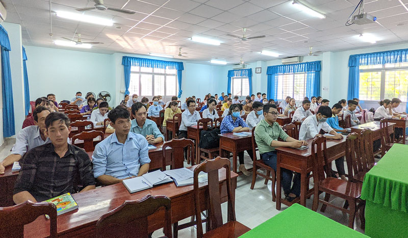 Quang cảnh lớp học. Ảnh: Kim Phụng