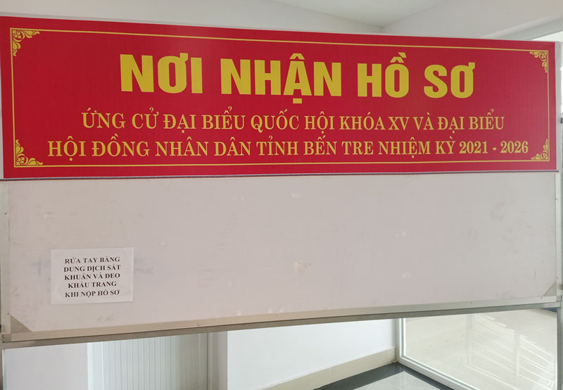 Nơi nhận hồ sơ ứng cử viên đại biểu Quốc hội khóa XV và đại biểu HĐND cấp tỉnh, nhiệm kỳ 2021 - 2026 (tại Sở Nội vụ).