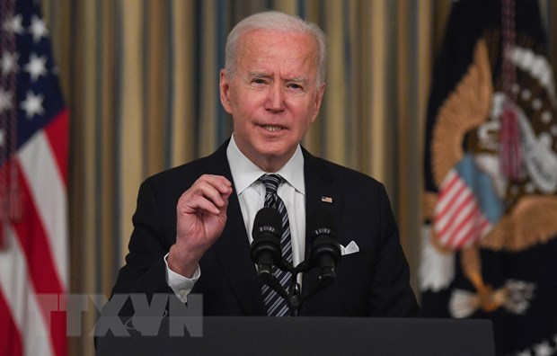 Tổng thống Biden có kế hoạch tổ chức cuộc họp báo chính thức đầu tiên Tổng thống Mỹ Joe Biden. (Ảnh: AFP/TTXVN)