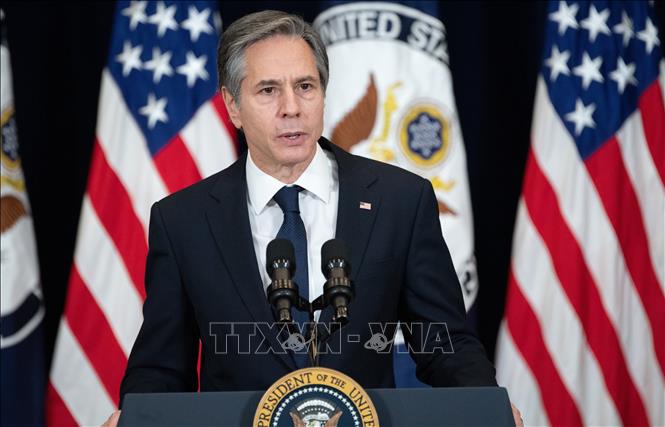 Mỹ khẳng định duy trì các cam kết vững chắc với NATO Ngoại trưởng Mỹ Antony Blinken. Ảnh: AFP/TTXVN
